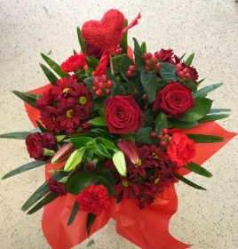 Romantic Red Hand tied