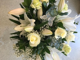 Hand Tied Aqua Bouquet